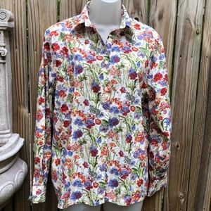 Oxford Shirt Co Vintage Wild Flowers Shirt UK Size 14 Fits ML See measurements